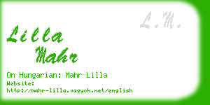lilla mahr business card
